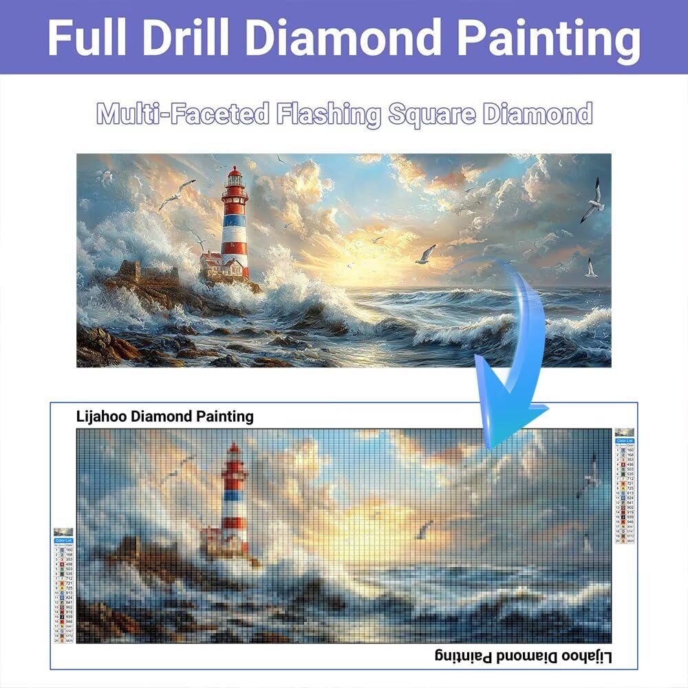 Amazon.com: Diamond Art Kits for Adults, 5D Lighthouse Diamond